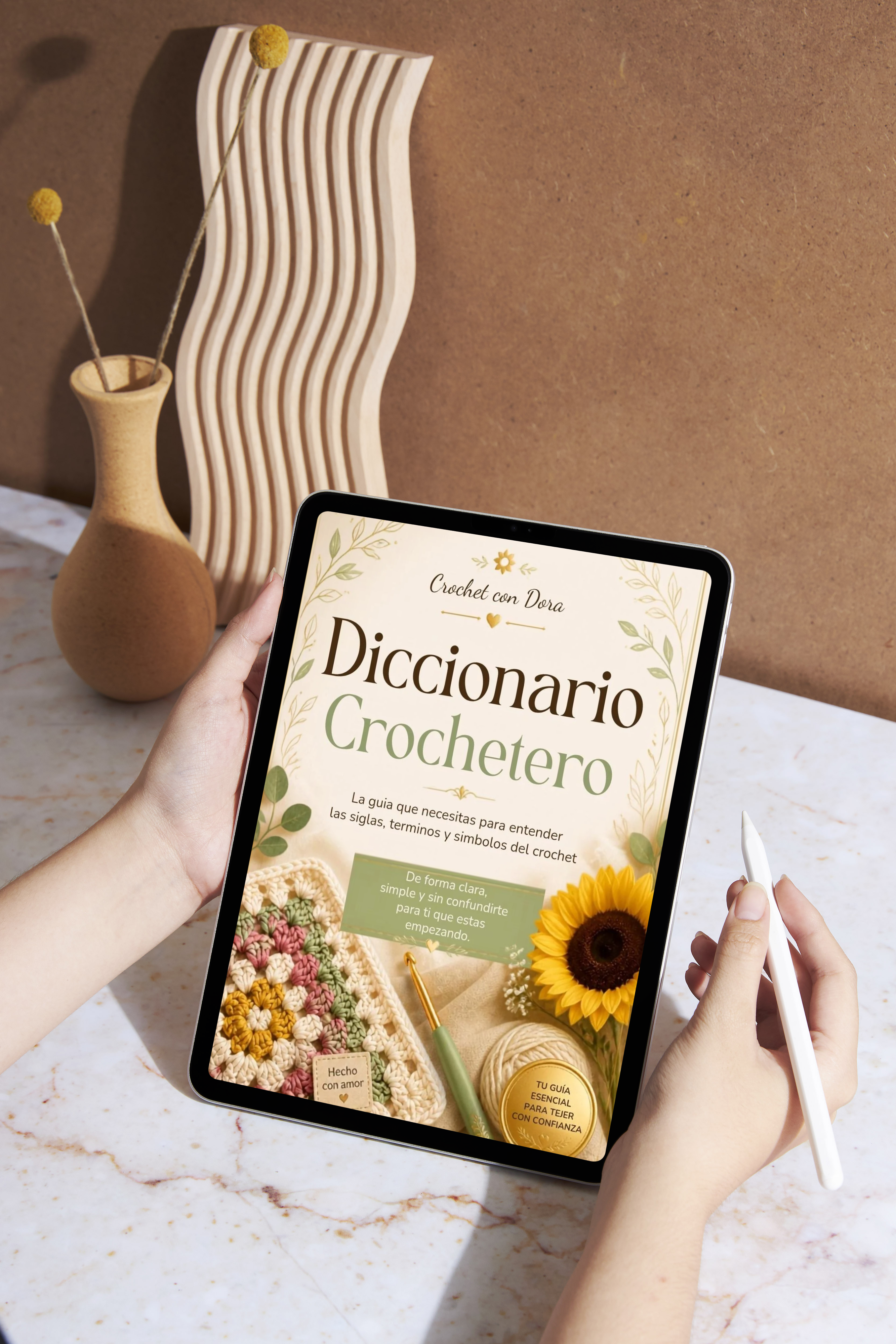 Mockup del Diccionario Crochetero